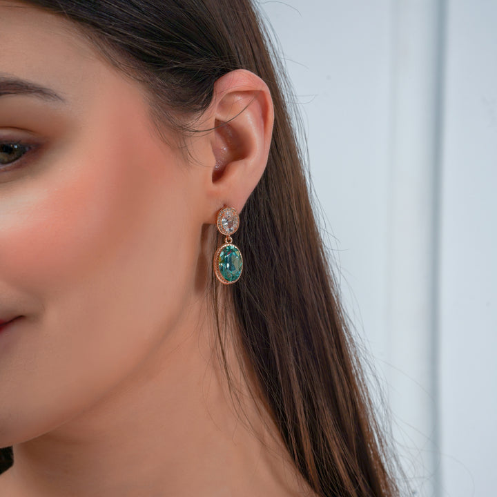 Green Elegance Womens Earring