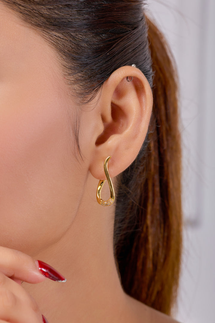 MEHER Gold Womens Earring