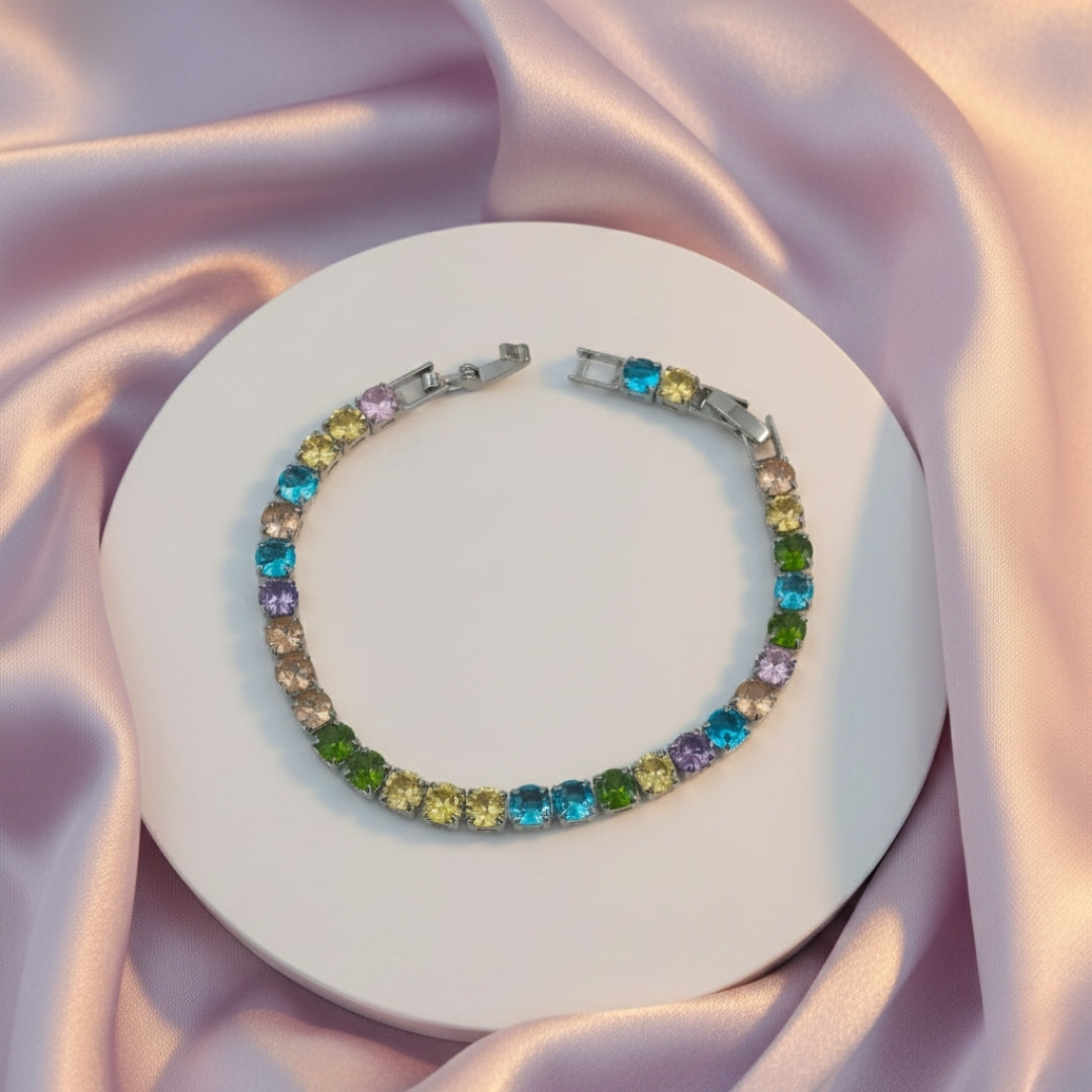 Multicolour Big Diamond tennis bracelet GWB-54