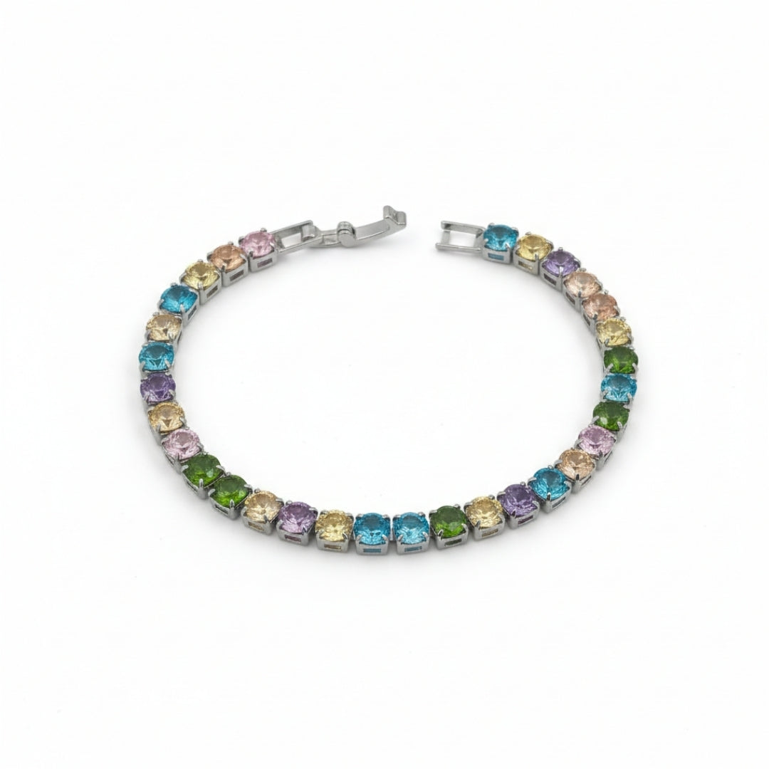 Multicolour Big Diamond tennis bracelet GWB-54