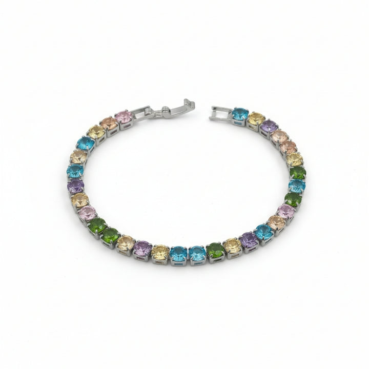 Multicolour Big Diamond tennis bracelet GWB-54