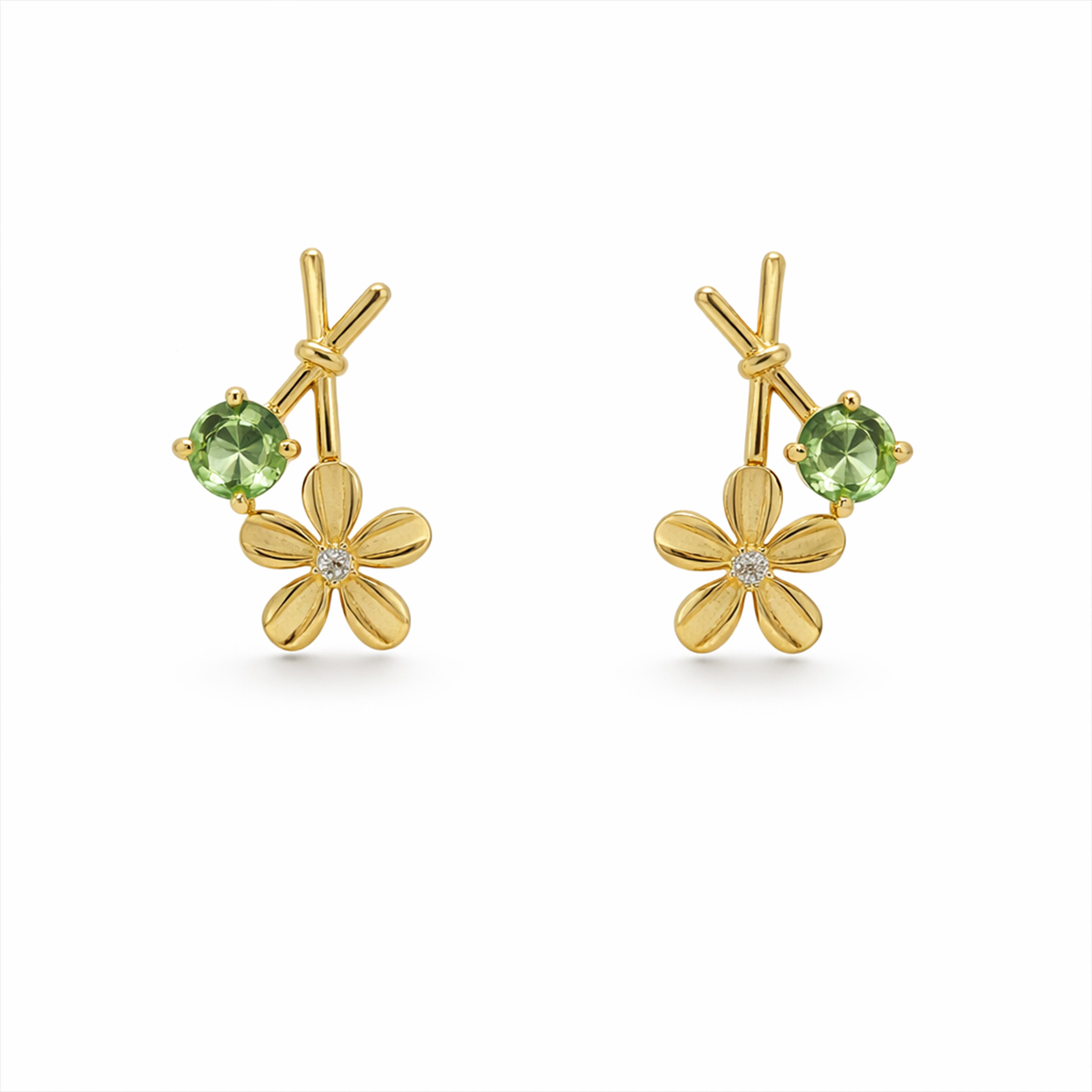 Emerald Bloom Charm Earrings GWE -116