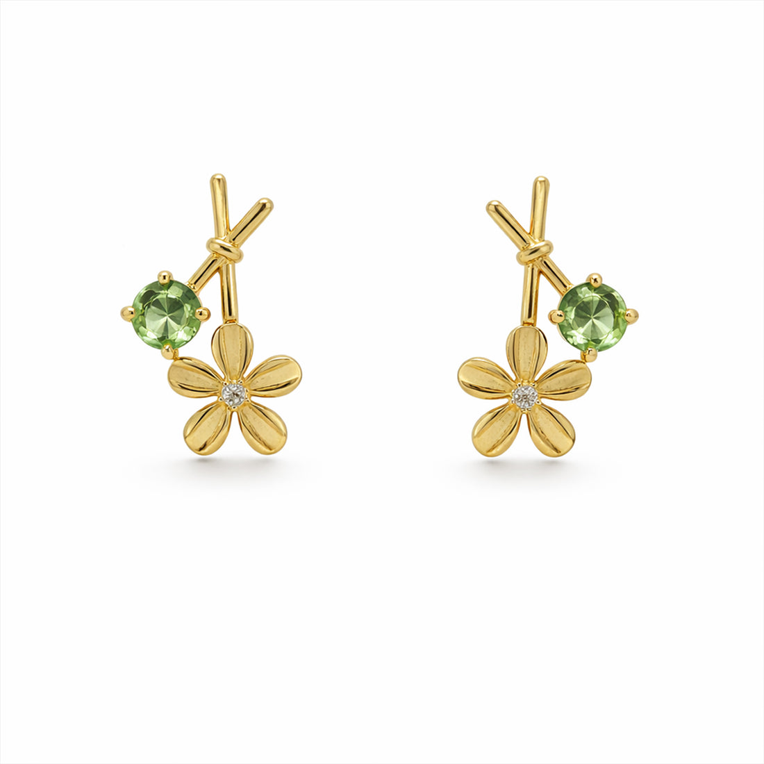 Emerald Bloom Charm Earrings GWE -116