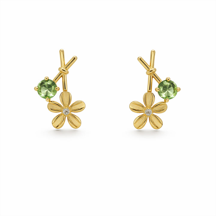 Emerald Bloom Charm Earrings GWE -116