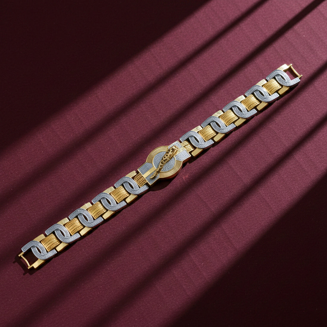 Dual-Tone Designer Men’s Bracelet GMB -2