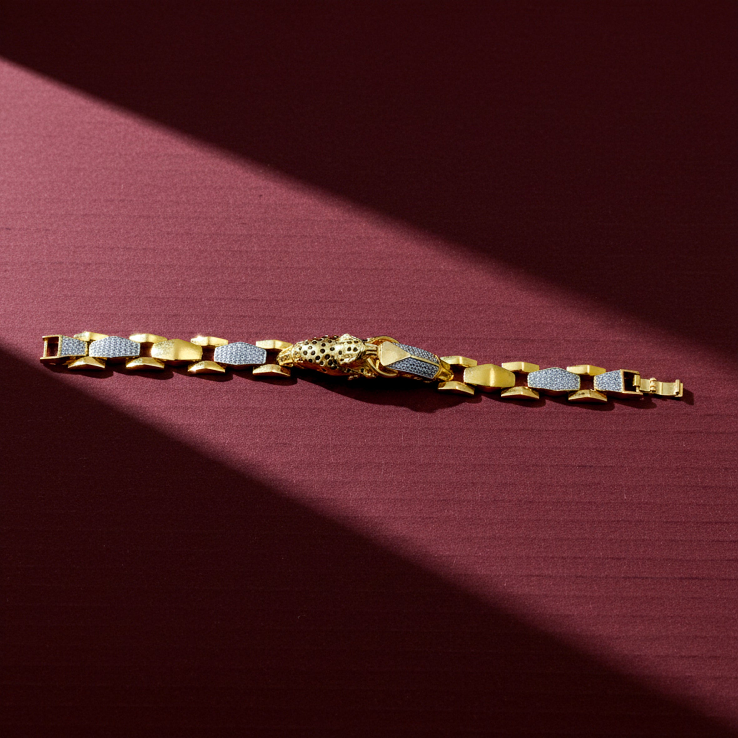 Golden Leopard Crown Braclate GMB -13