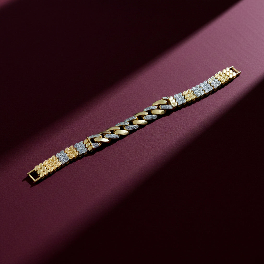 Cuban-Link Dual-Tone Men’s Bracelet GMB -6