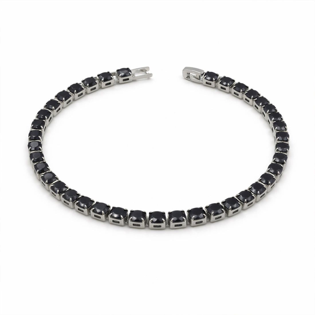 Noir Silver Tennis Bracelet GWB -83