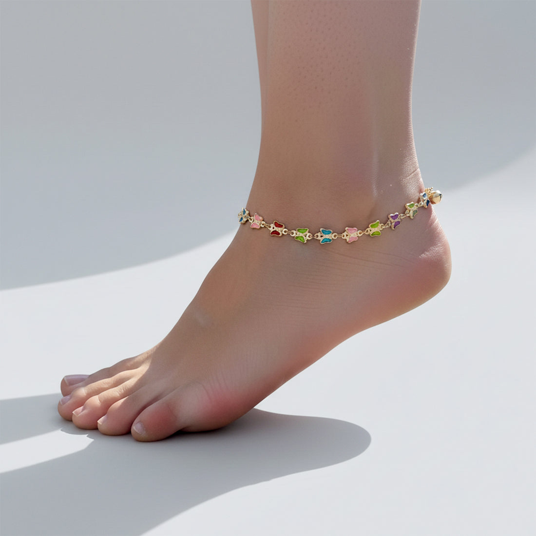 Golden Rainbow Butterfly Anklet GWA -35