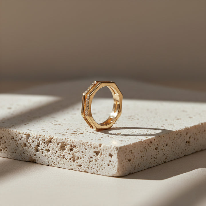 Hexa Luxe Diamond Gold Ring GWR -16