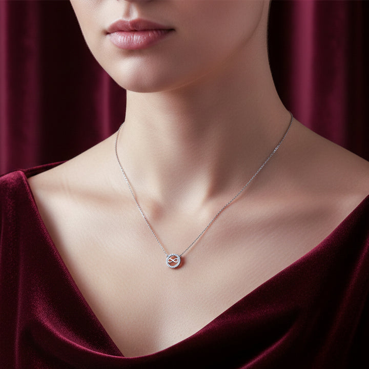 Elegant Silver Infinity Pendant GWN -49