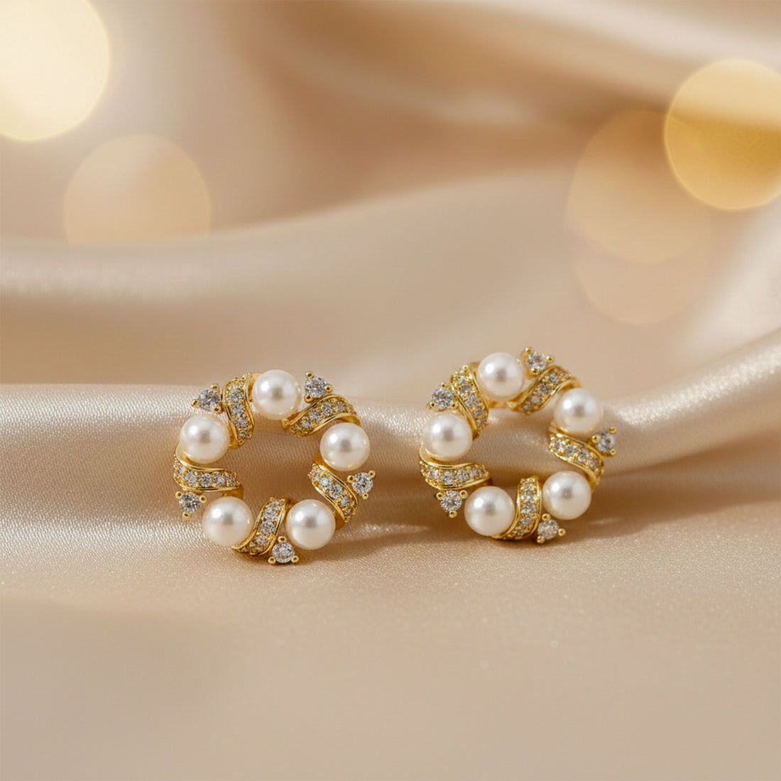 Circle Stud Earrings GWE -165
