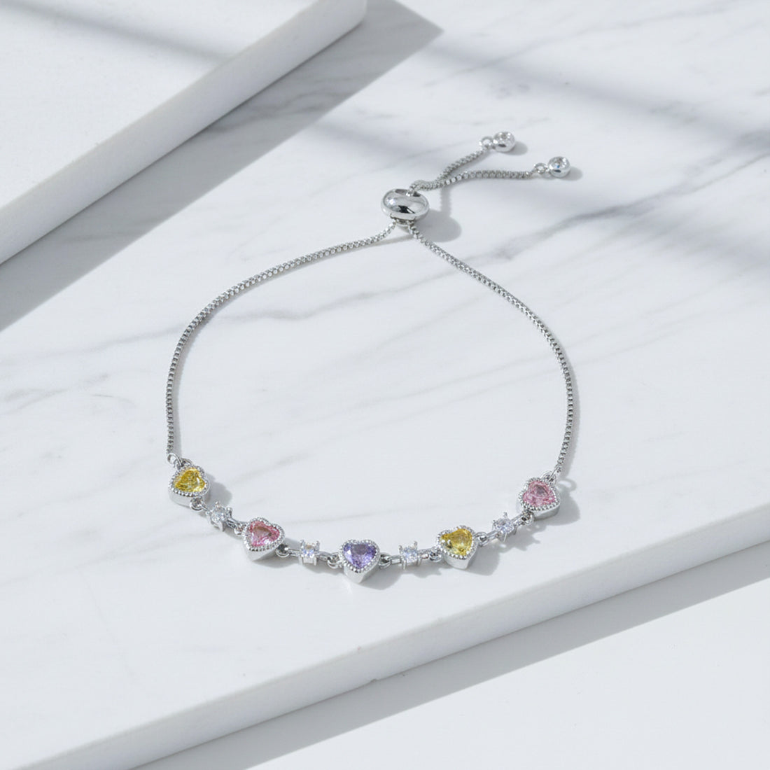 Pastel Multi-Color Heart Bracelet GWB -158