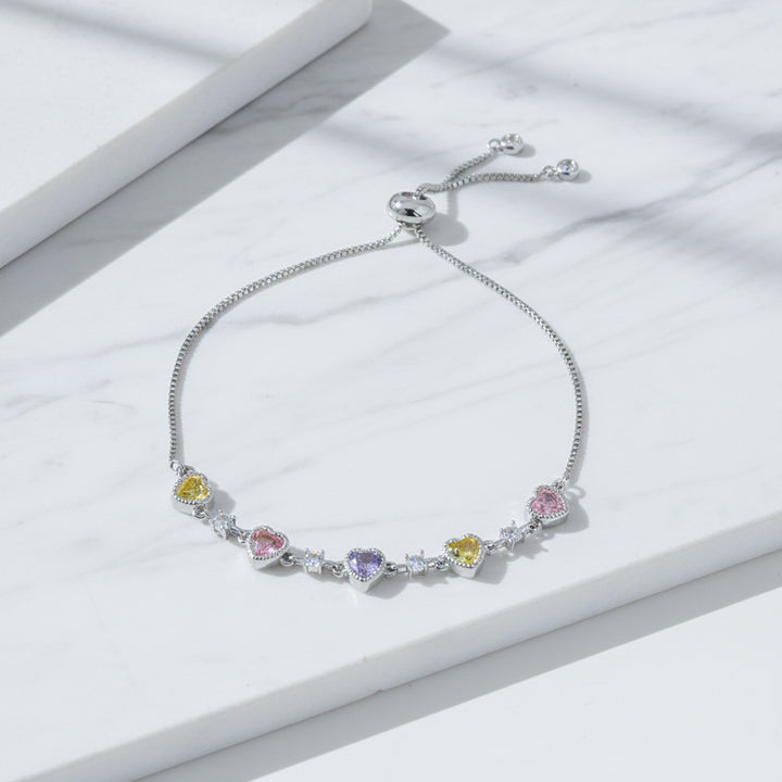 Pastel Multi-Color Heart Bracelet GWB -158