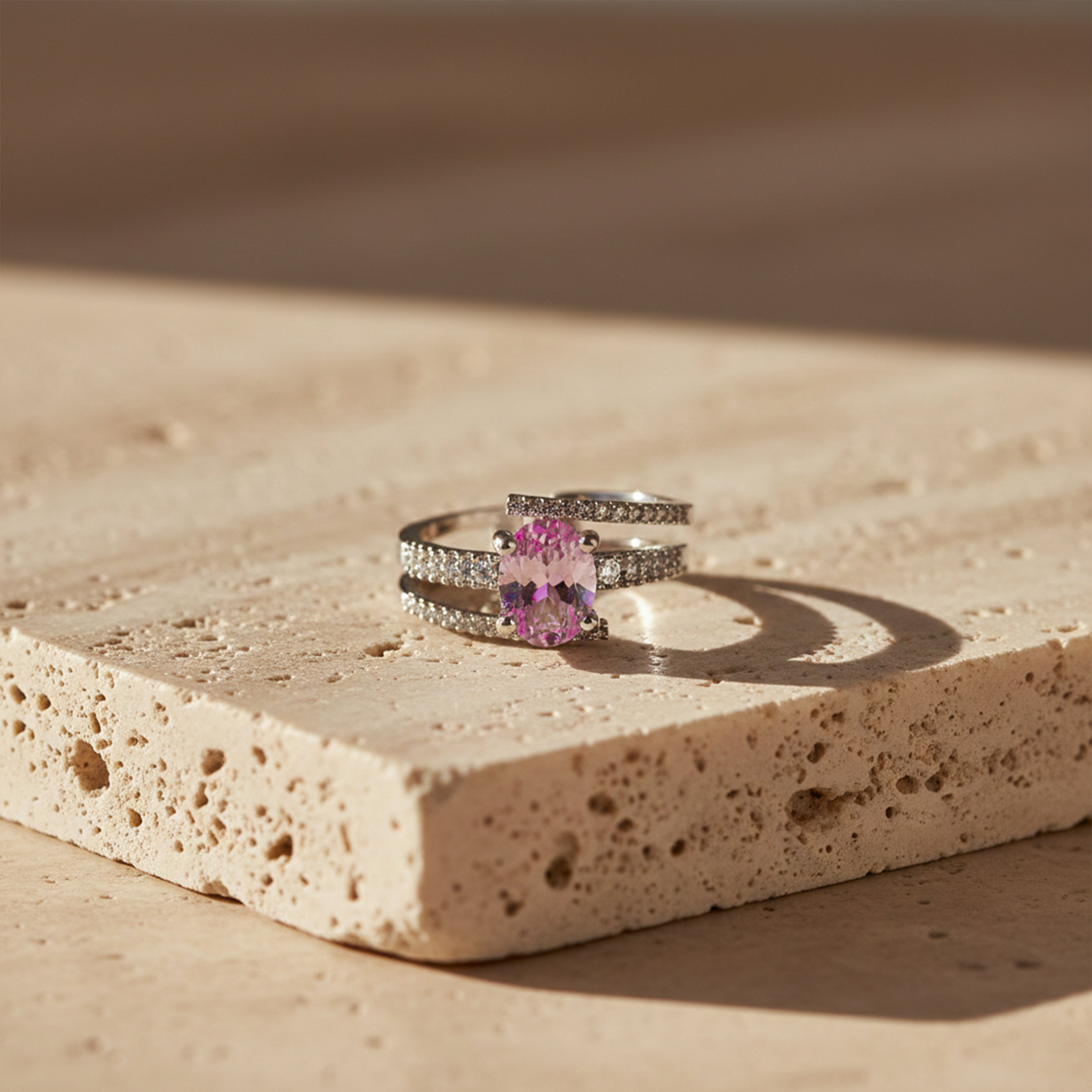 Blush Radiance Split-Band Ring GWR -54
