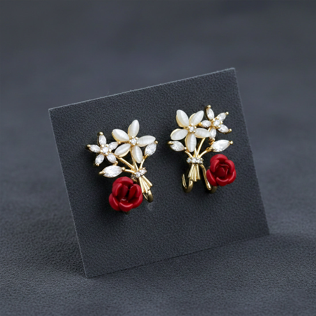 Floral Bouquet Stud Earrings GWE -145
