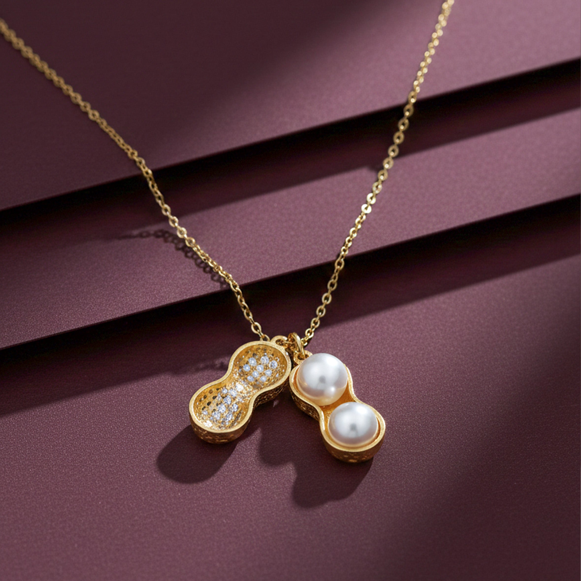 Elegant Gold Open Locket Necklace GWN -32