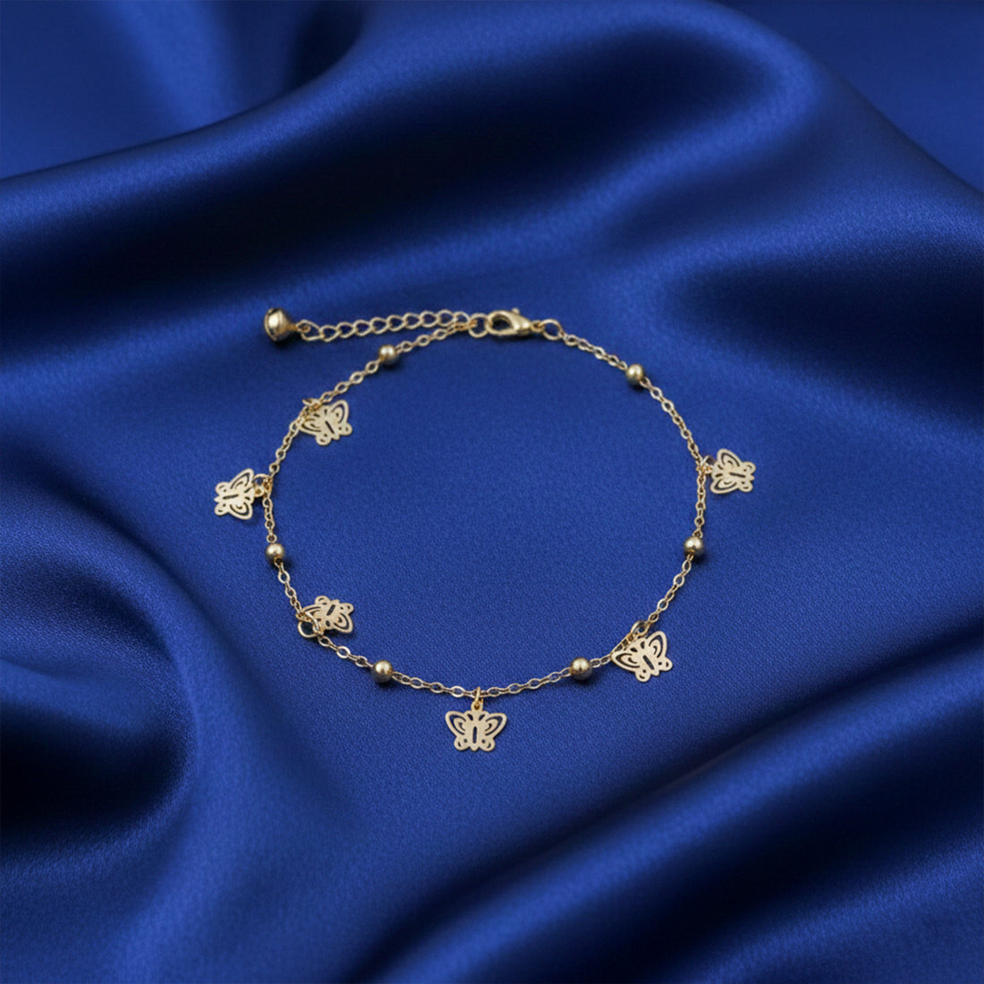 Golden Butterfly Charm Anklet GWA -49