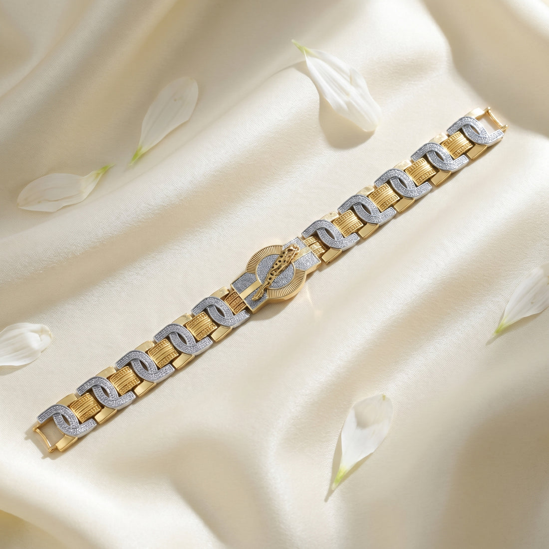 Dual-Tone Designer Men’s Bracelet GMB -2