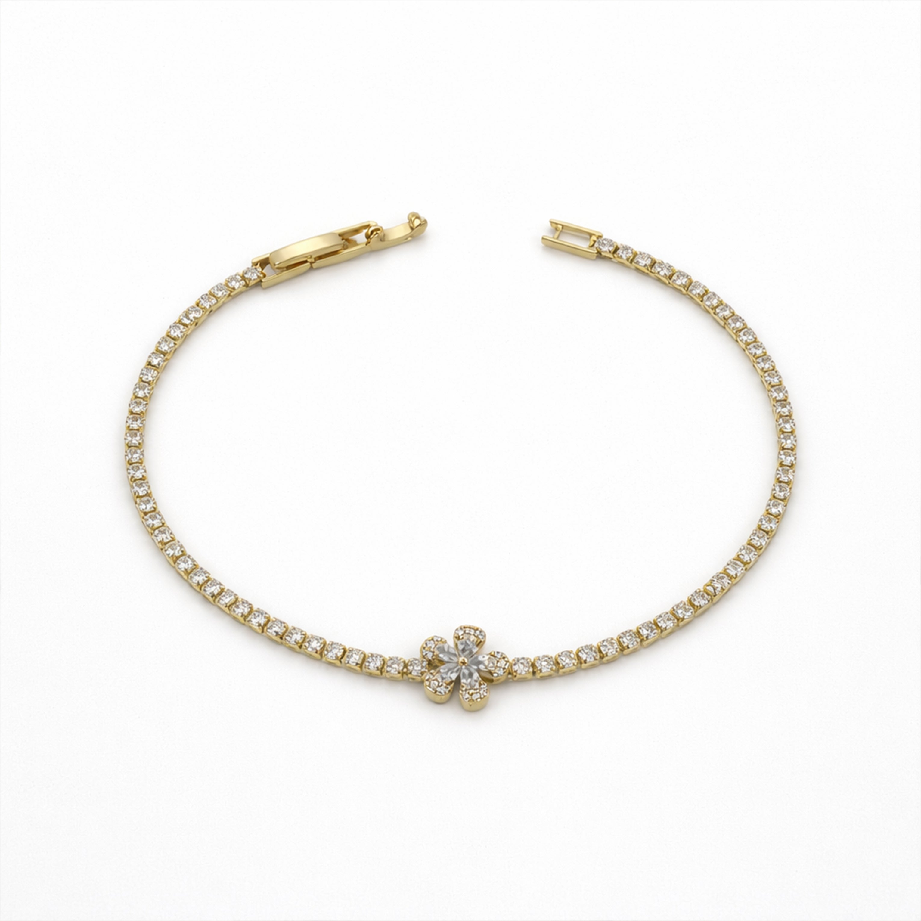 Golden Blossom Tennis Bracelet GWB -87