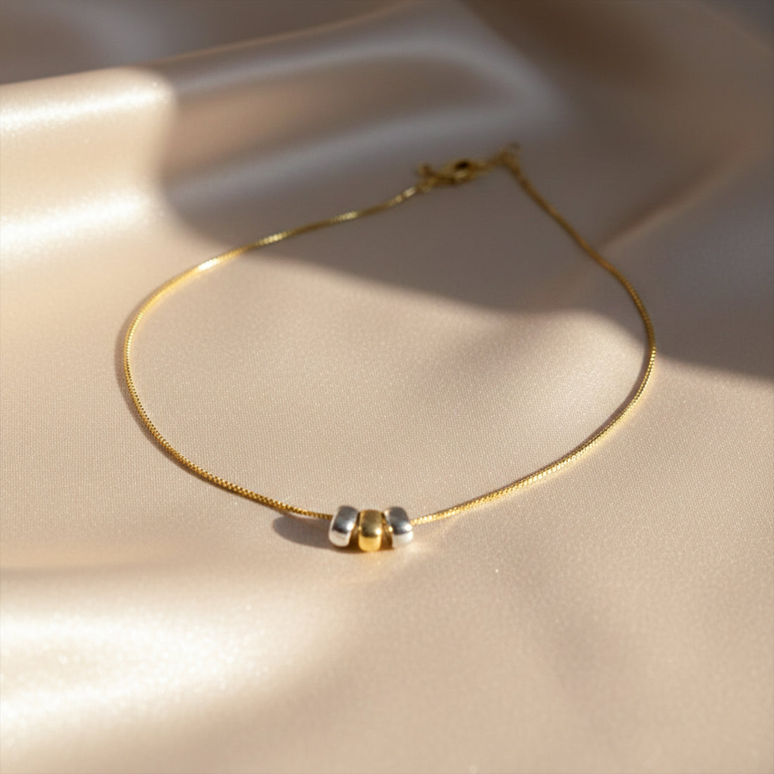 Minimalist Gold & Silver Charm Necklace GWN -61