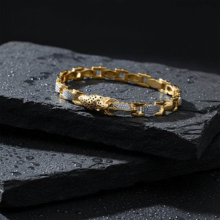 Golden Leopard Crown Braclate GMB -13