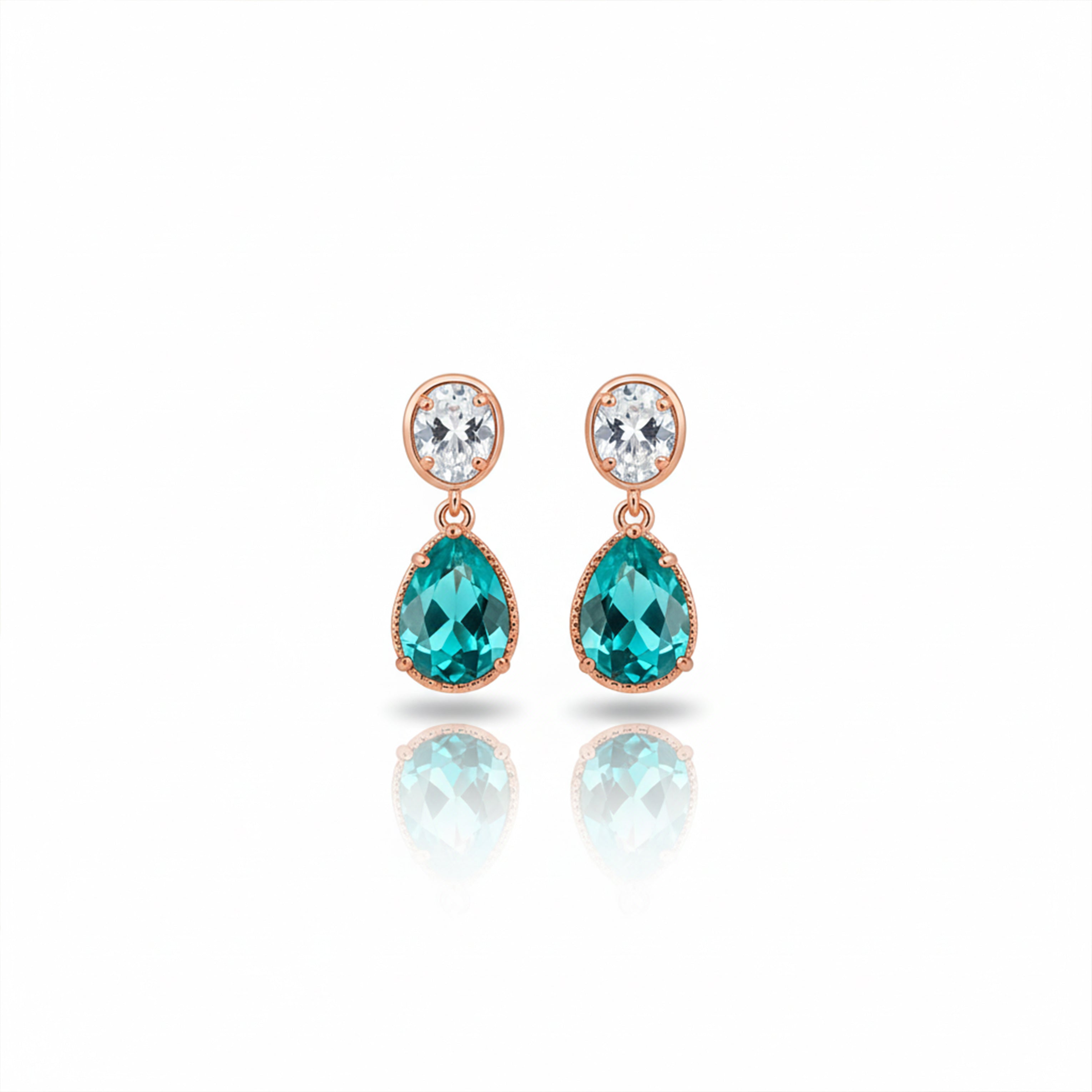 Aurora Teardrop Crystal Dangle Earrings GWE -49