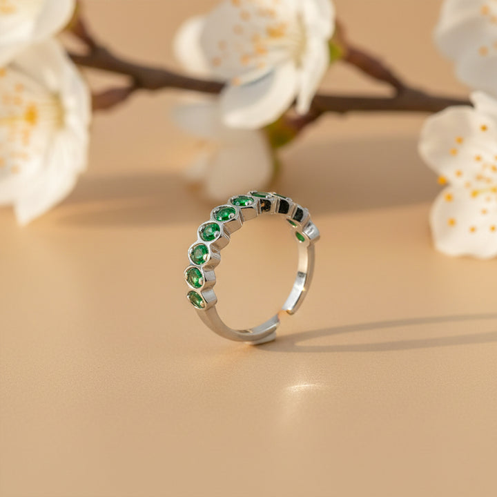 Emerald Wave Crown Ring GWR -81