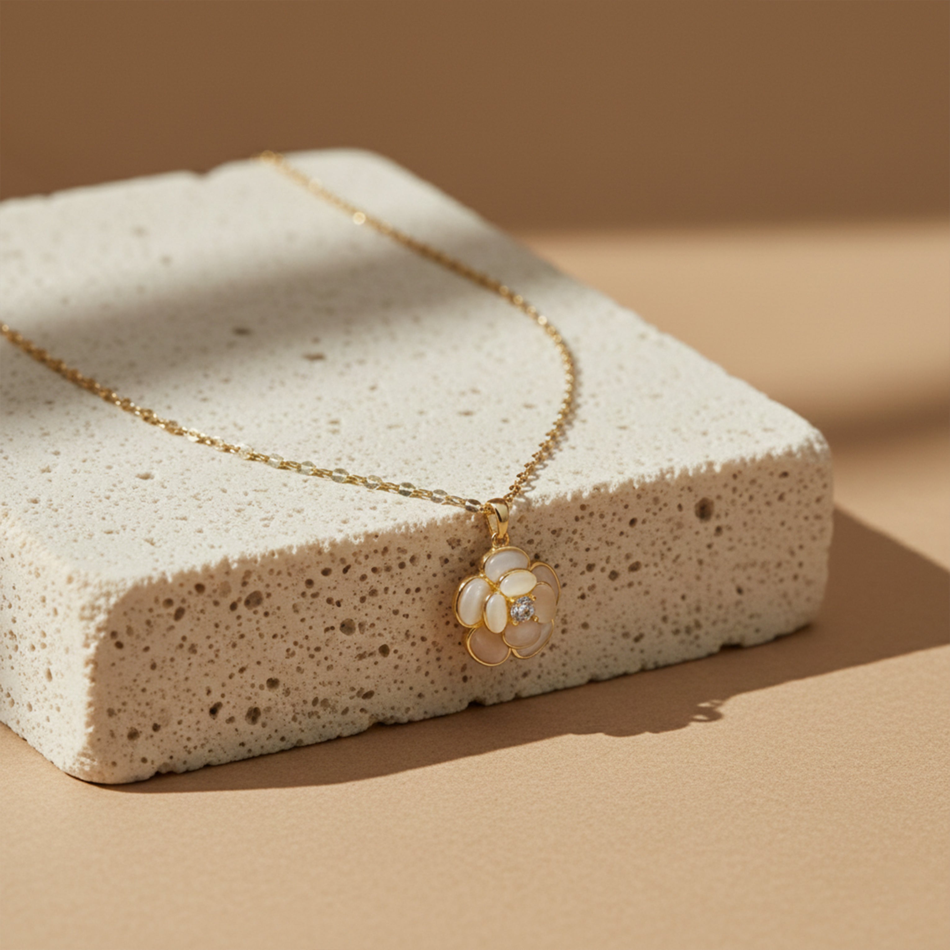 Pearl Flower Pendant Necklace GWN -126