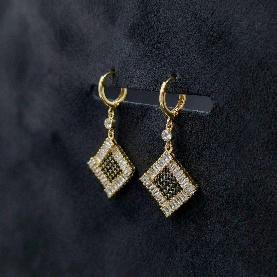 Square Crystal Earrings  GWE -150