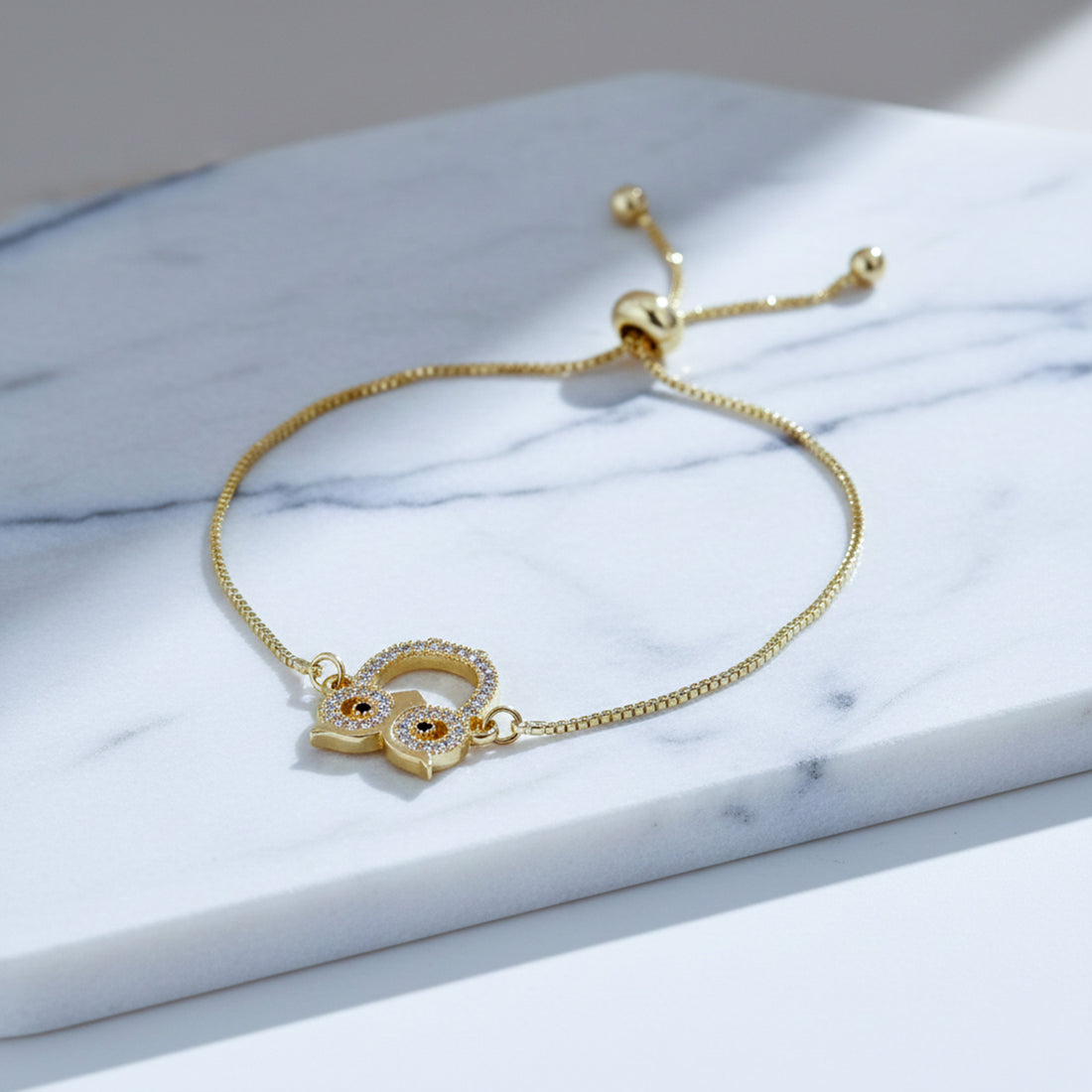 Sparkling Owl/Charm Bracelet GWB -164