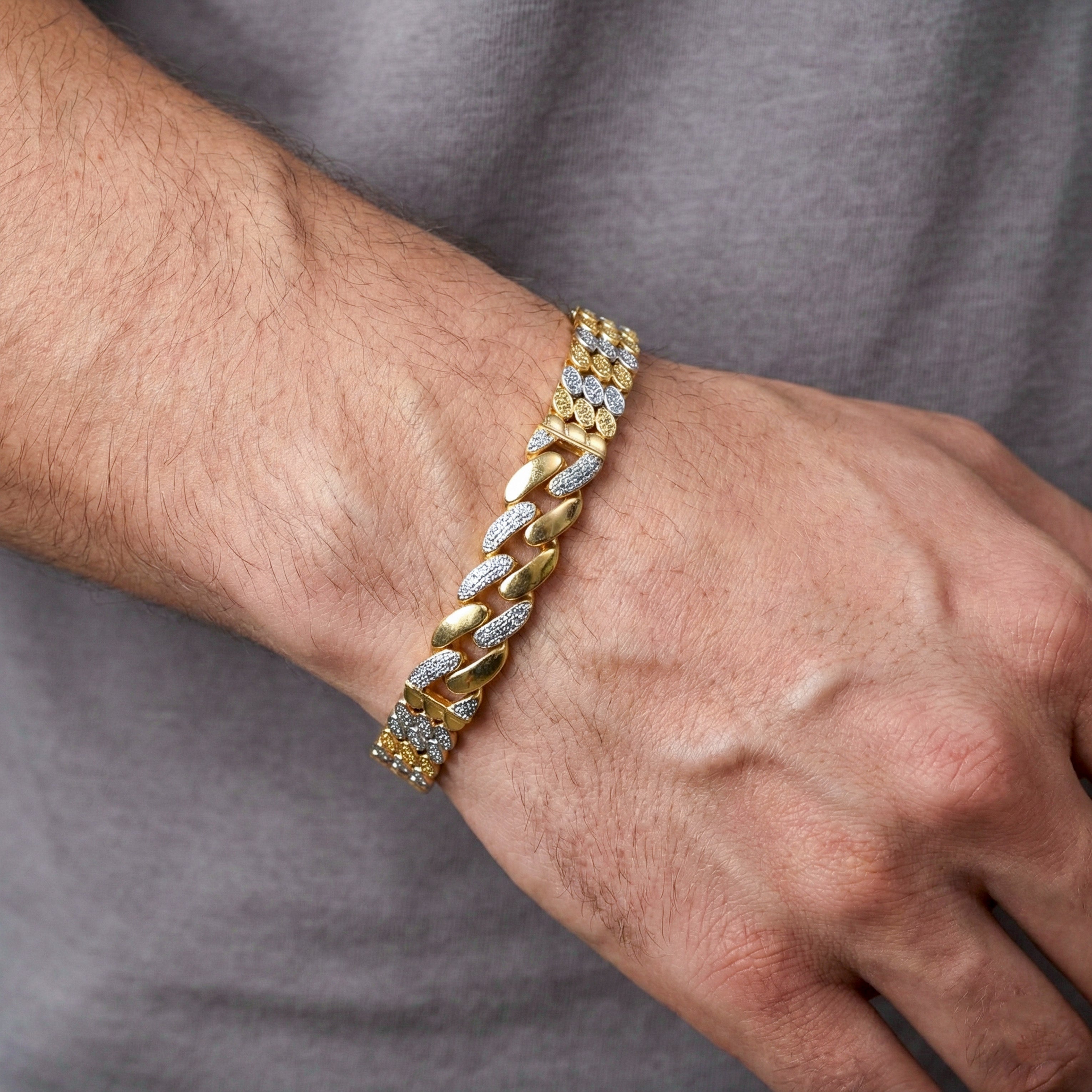 Cuban-Link Dual-Tone Men’s Bracelet GMB -6