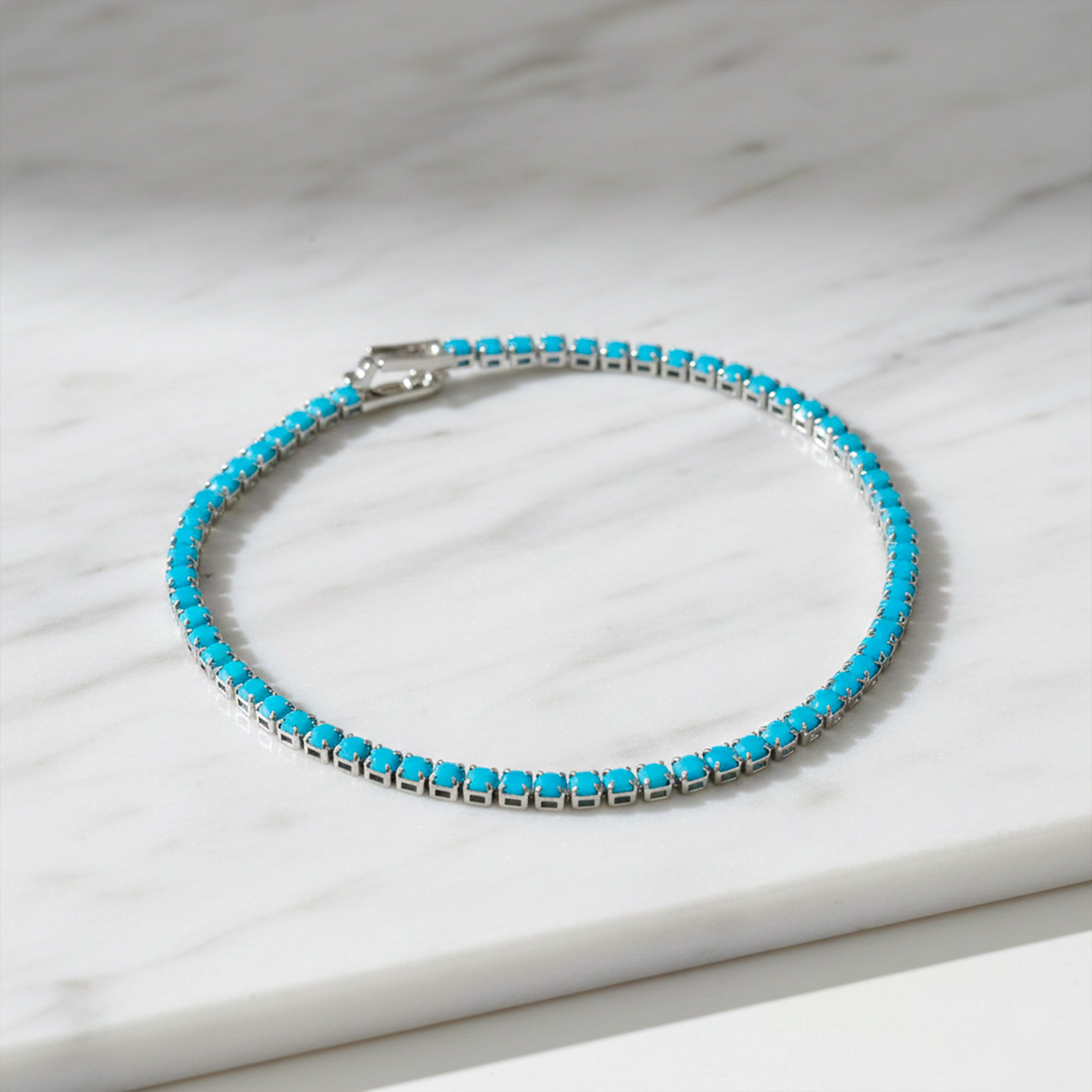 Turquoise Glow Tennis Bracelet GWB -74