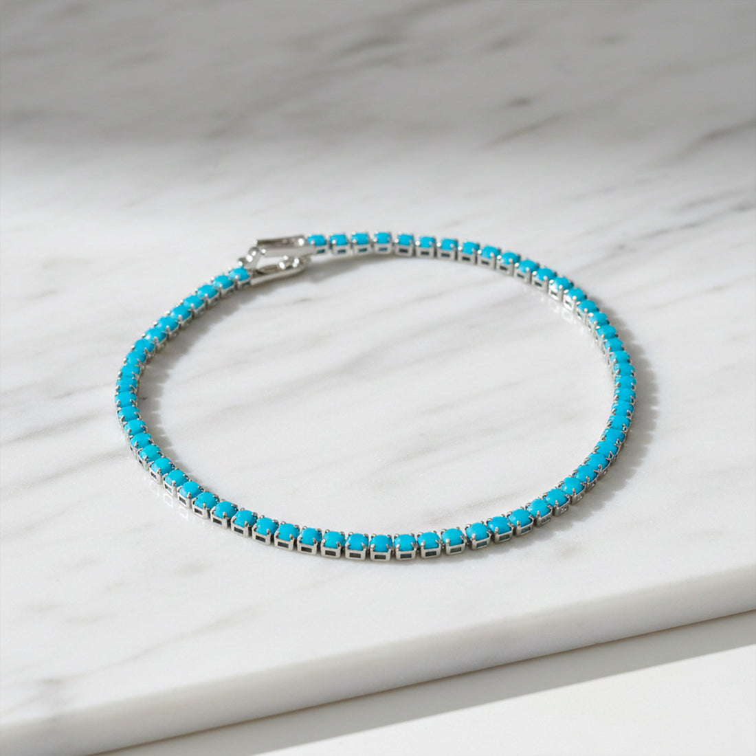 Turquoise Glow Tennis Bracelet GWB -74