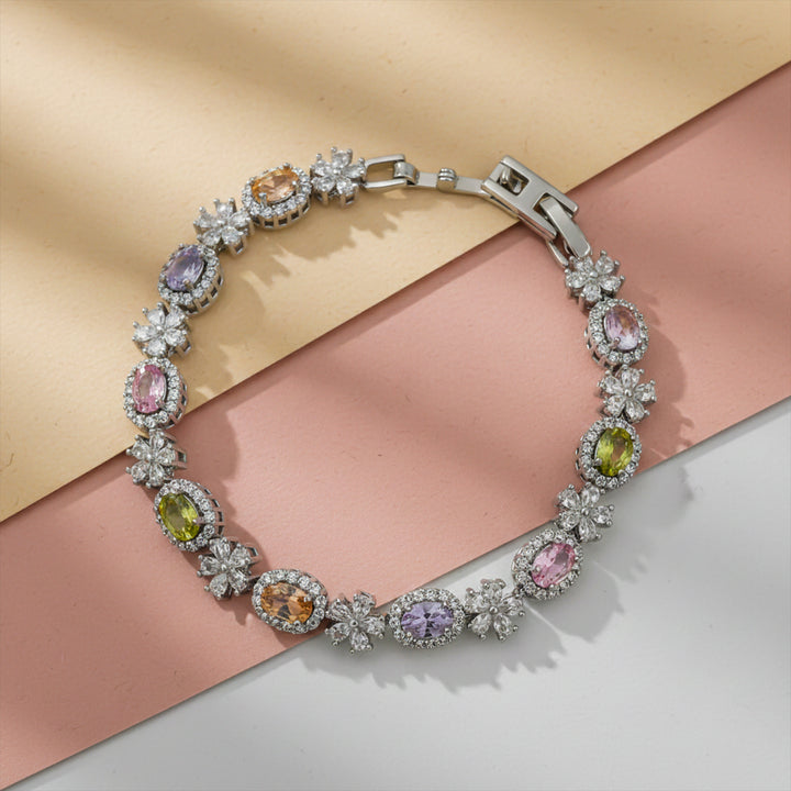 Pastel Royale Floral Halo Bracelet GWB -147