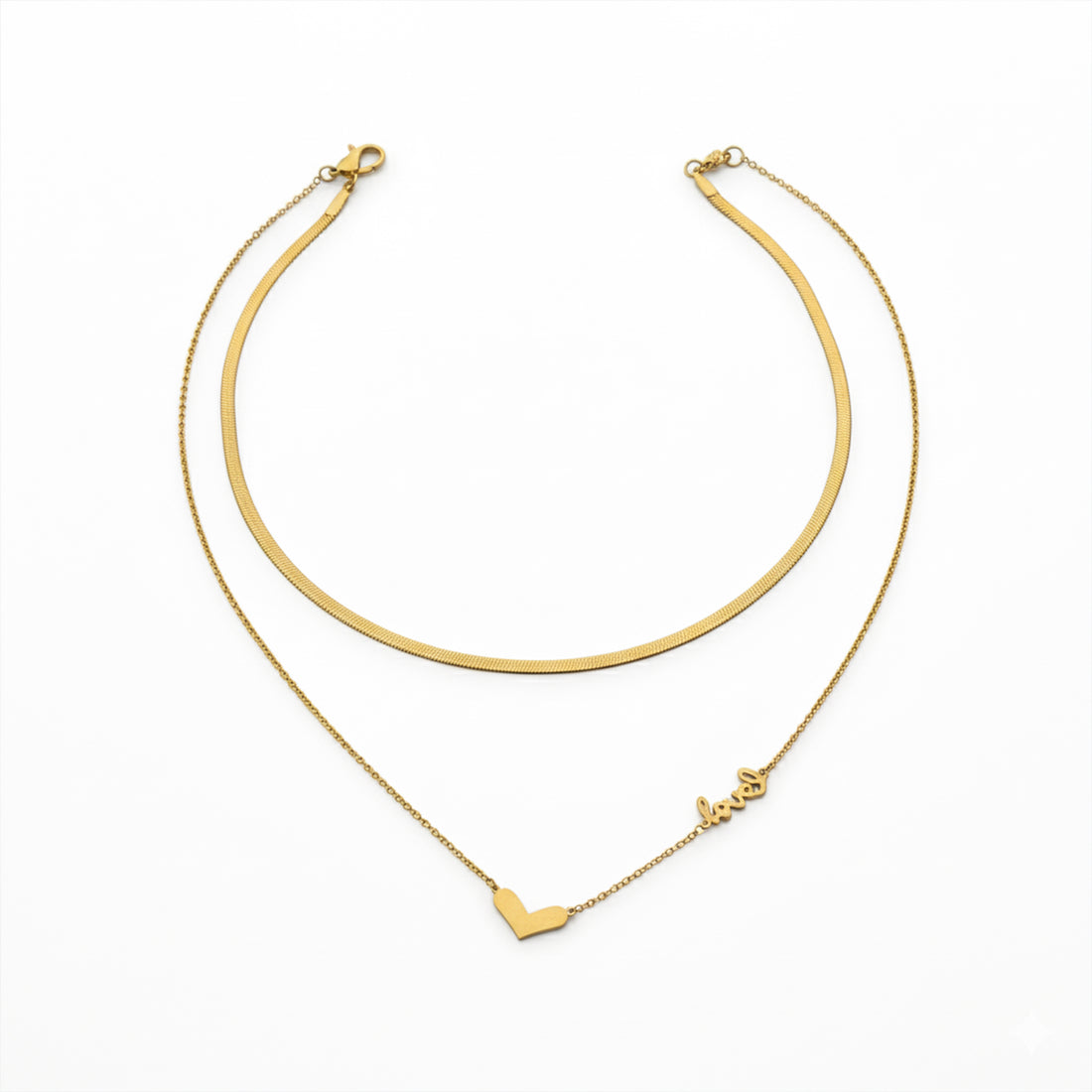 Layered Love Heart Necklace GWN -118