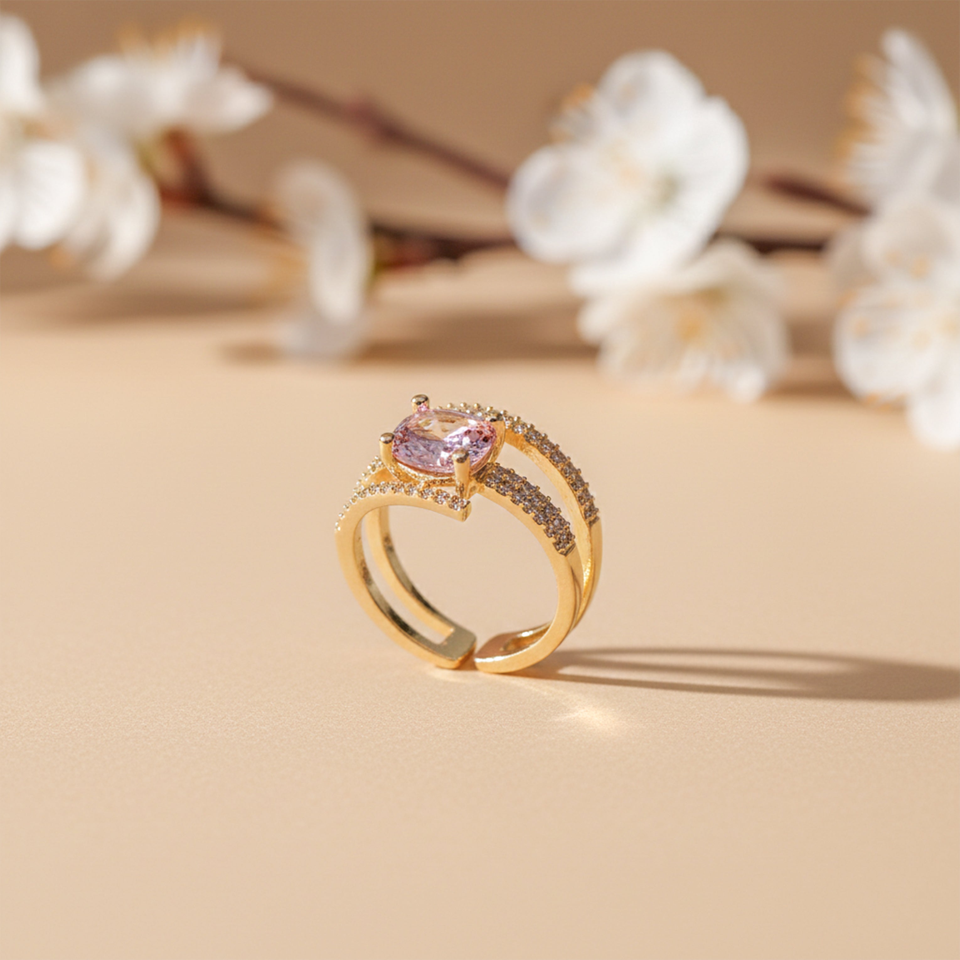 Blush Elegance Double-Band Ring GWR -48