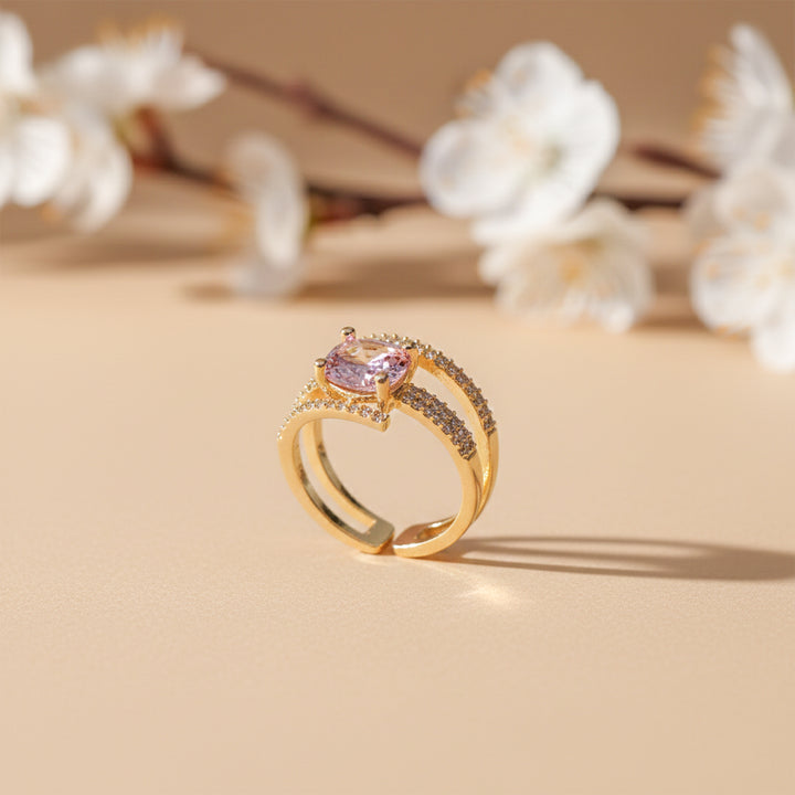 Blush Elegance Double-Band Ring GWR -48