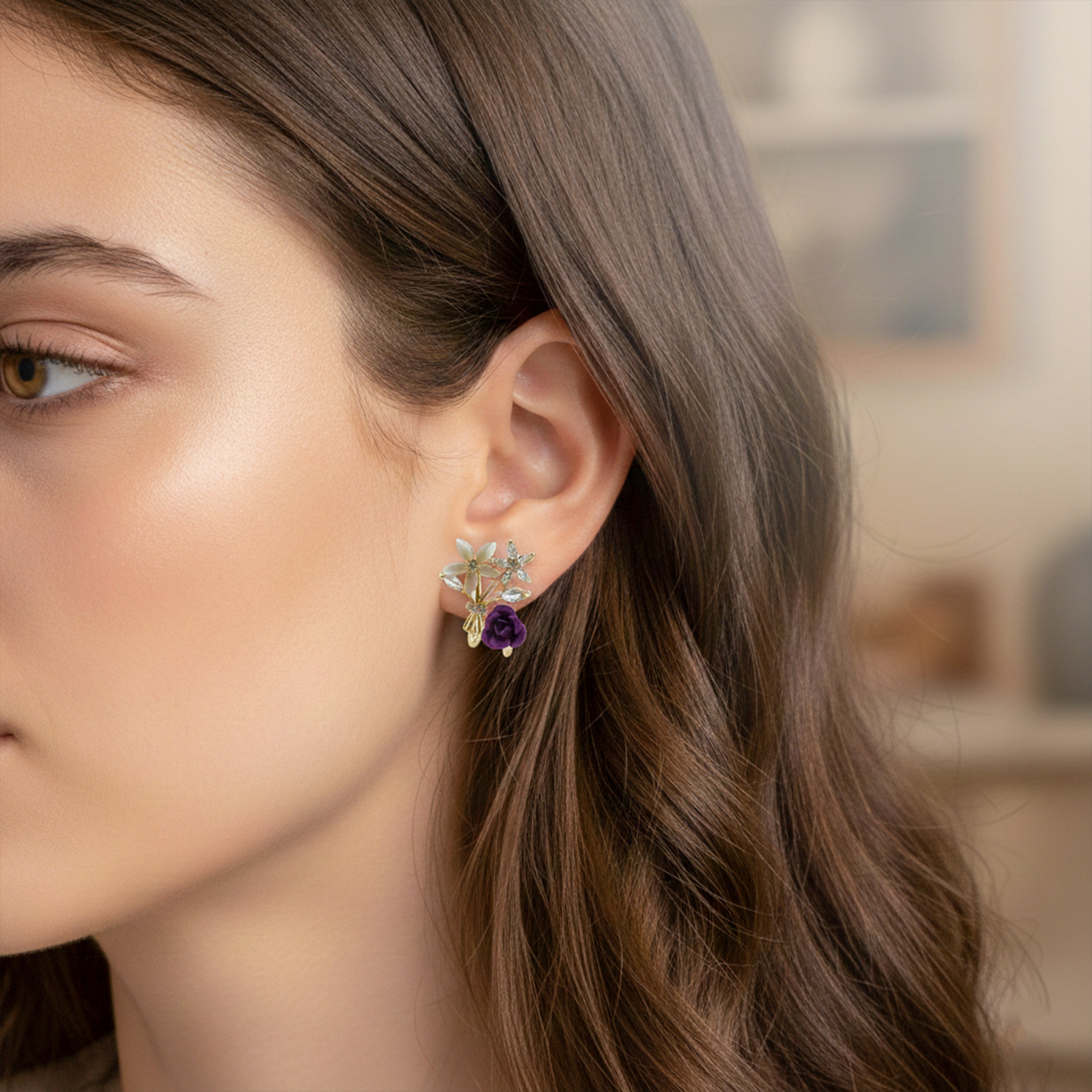 Floral Bouquet Earrings GWE -157