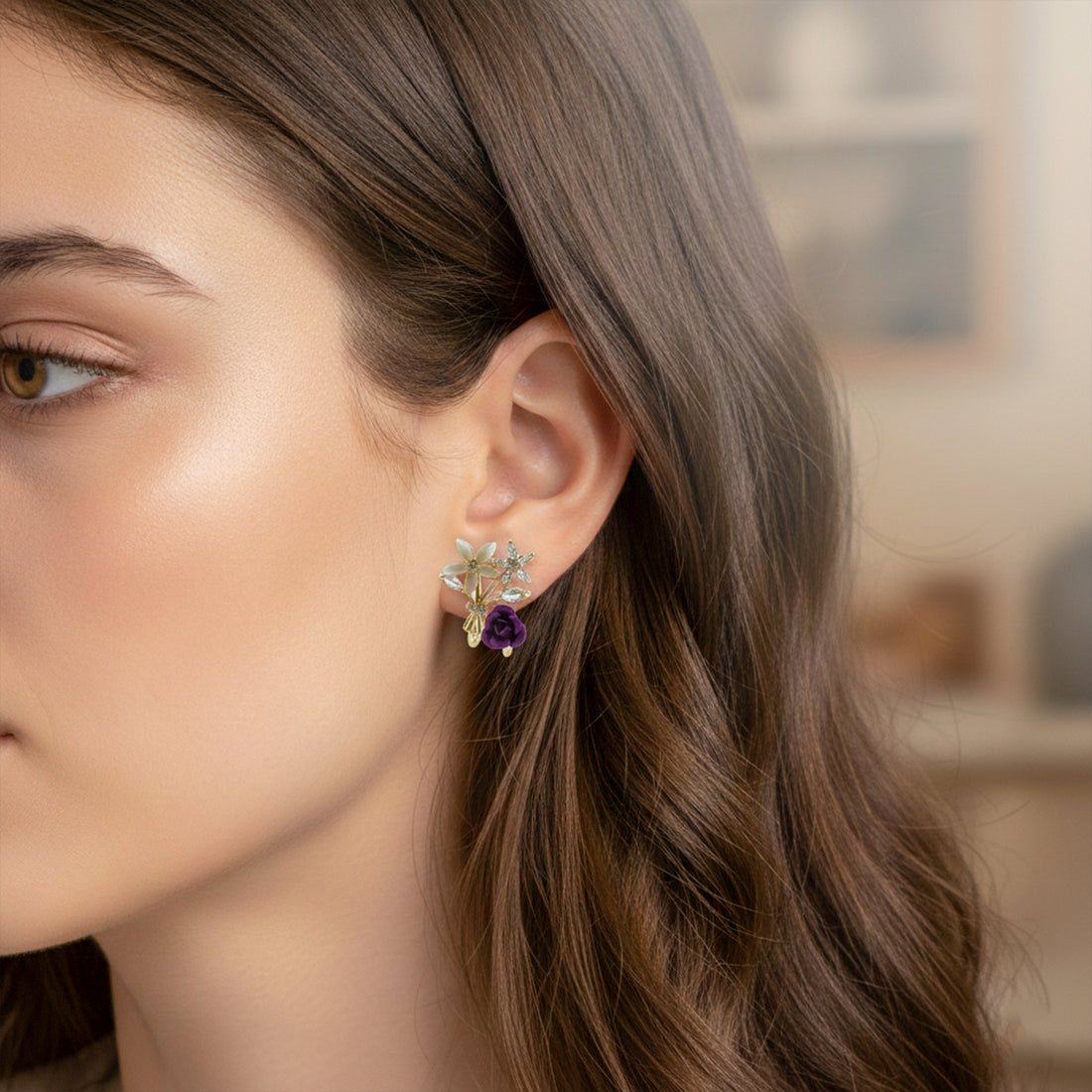 Floral Bouquet Earrings GWE -157