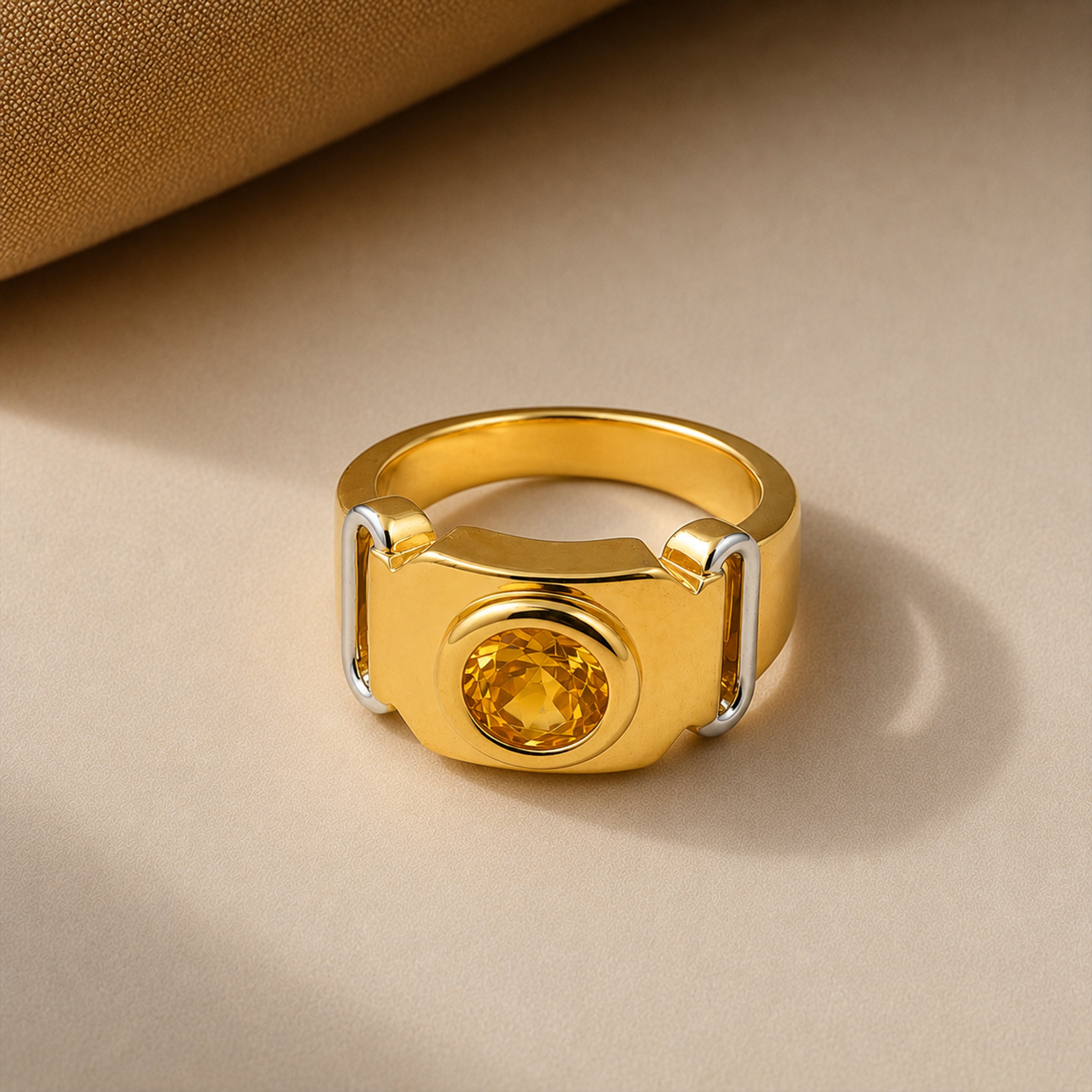 Regal Citrine Signet Ring GMR -48