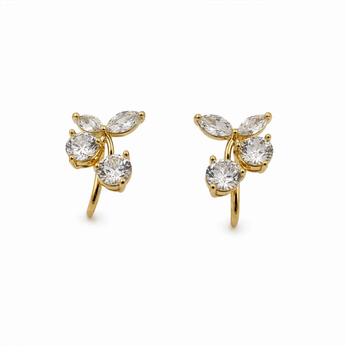 Crystal Bloom Stud Earrings GWE -115
