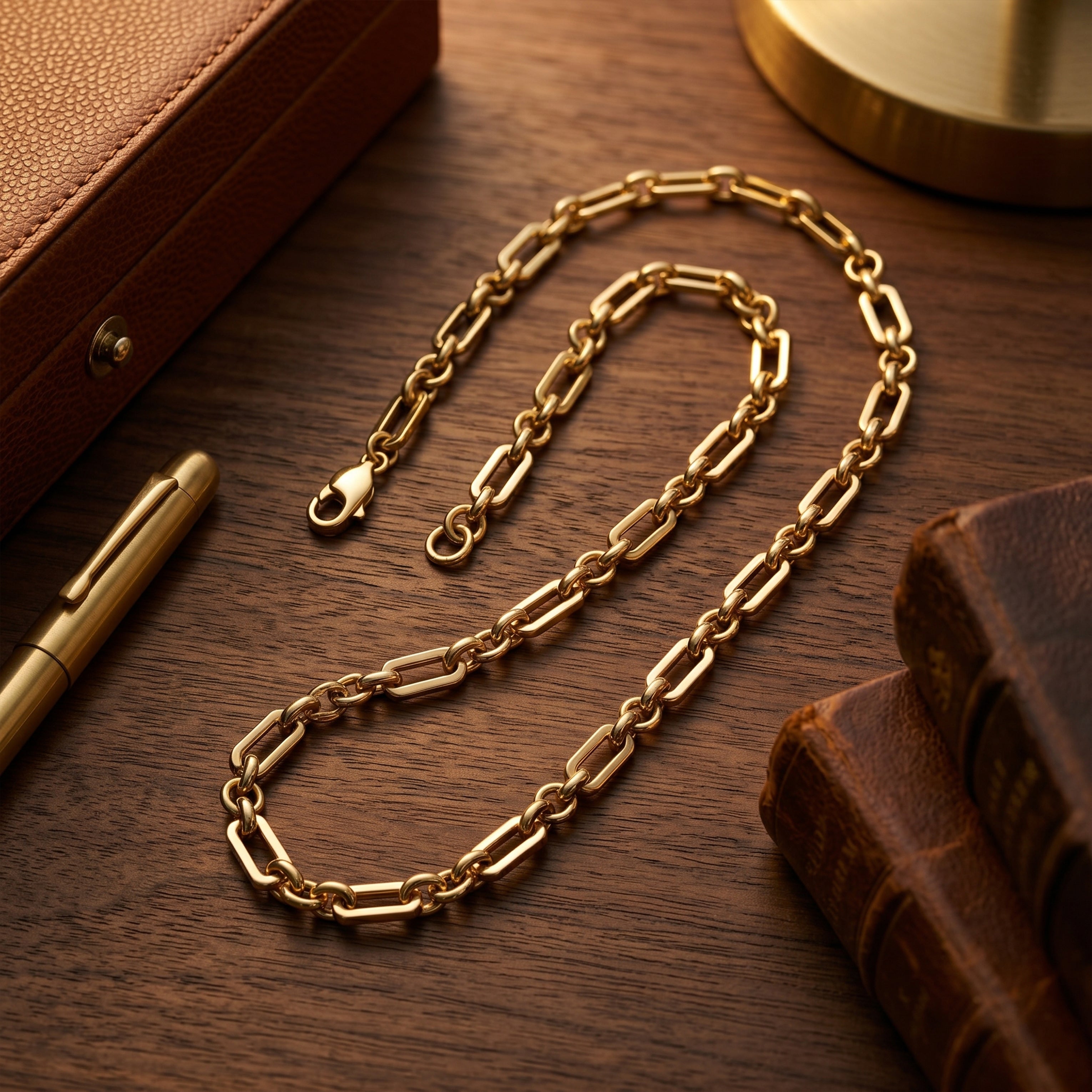 Paperclip Link Gold Chain GMC -24