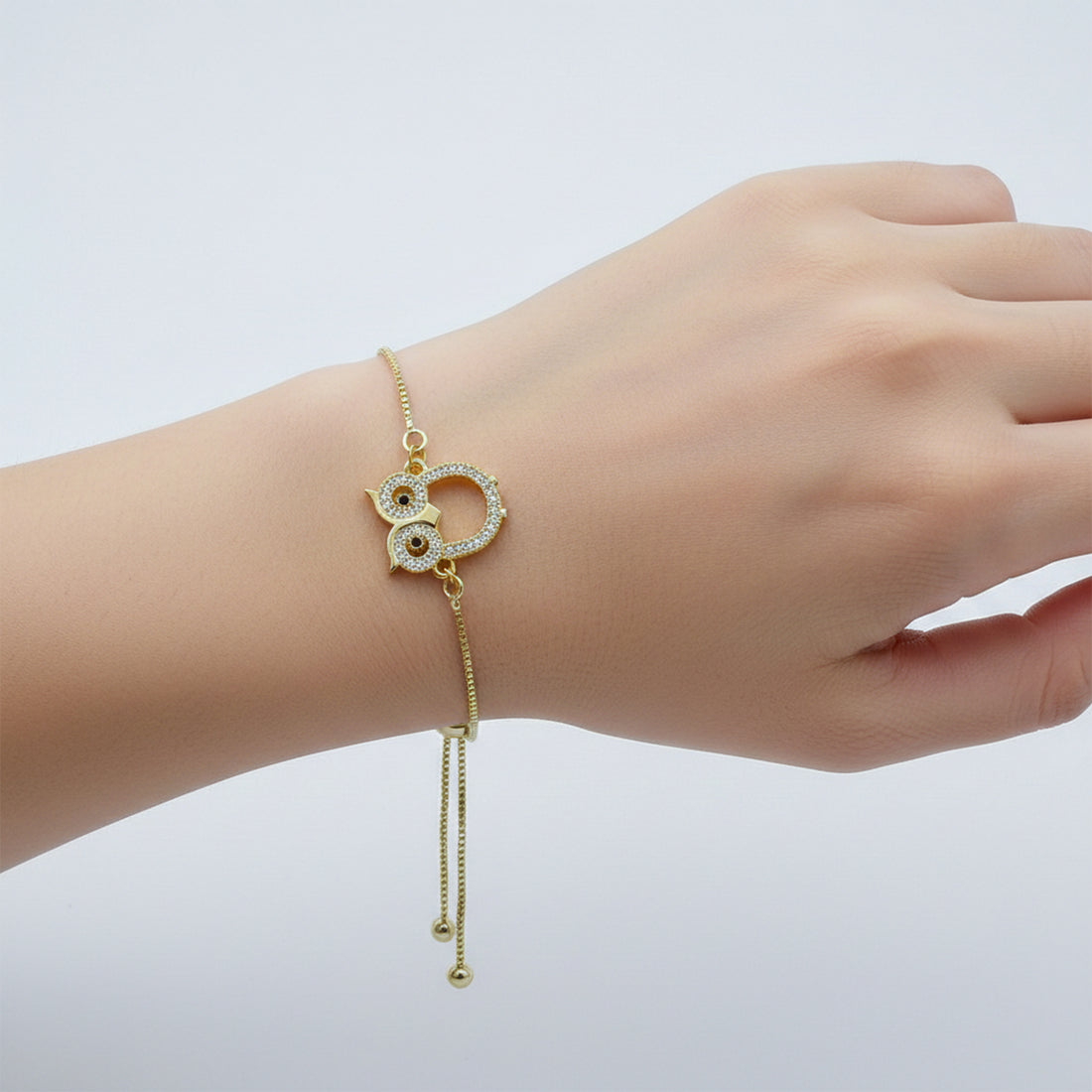 Golden Owl Charm Bracelet GWB -164