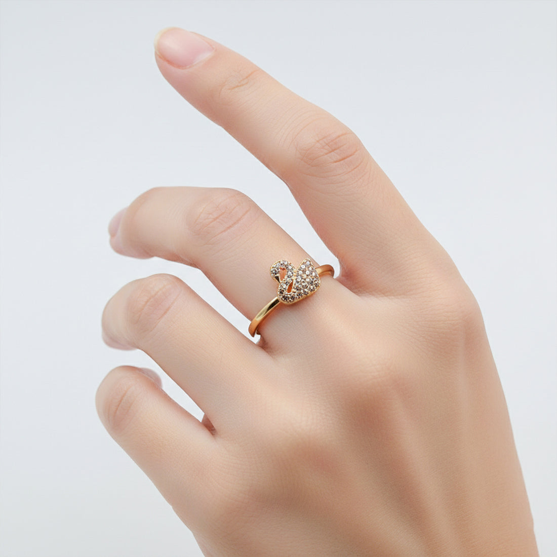 Swan Grace Diamond Gold Ring GWR -12
