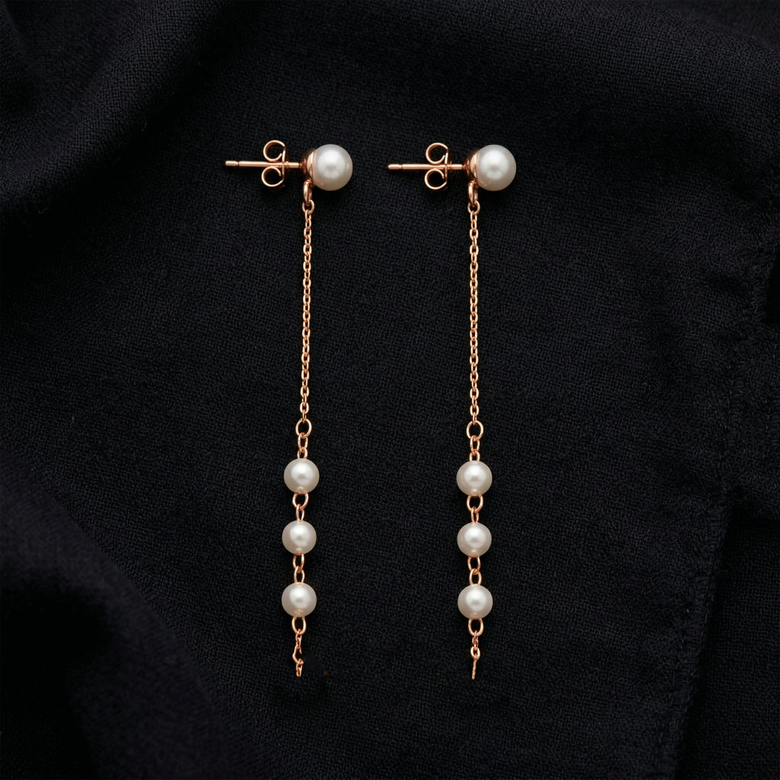 Pearl Cascade Chain Earrings GWE -96