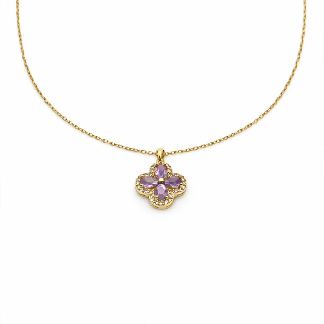 Clover Flower Pendant Necklace GWN -97