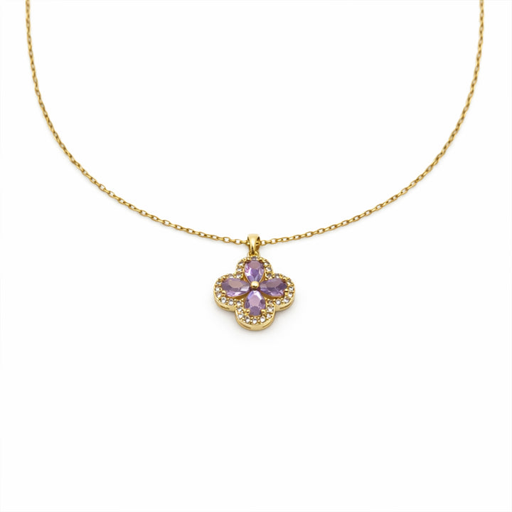 Clover Flower Pendant Necklace GWN -97