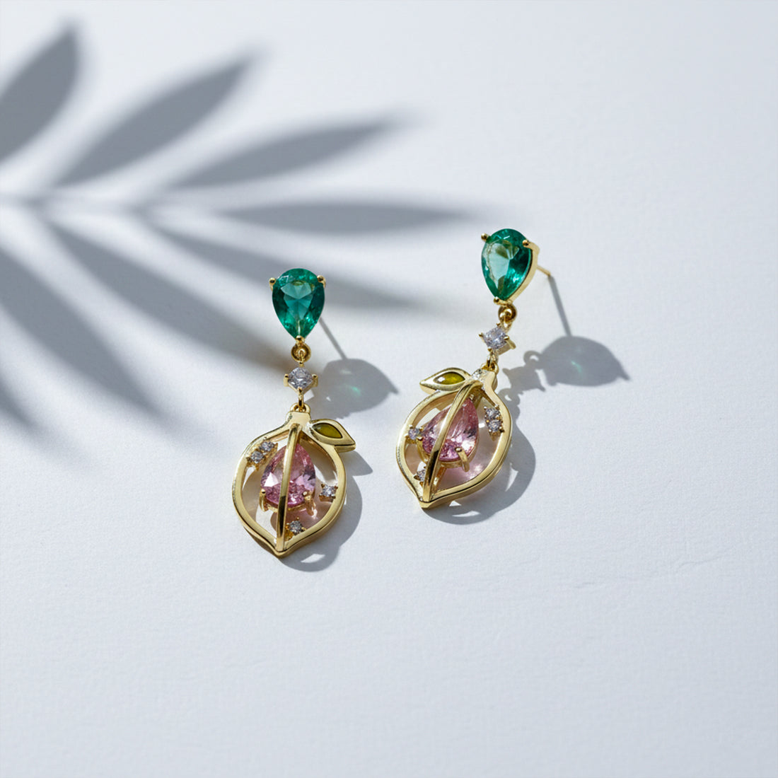 Emerald Blossom Drop Earrings GWE -102