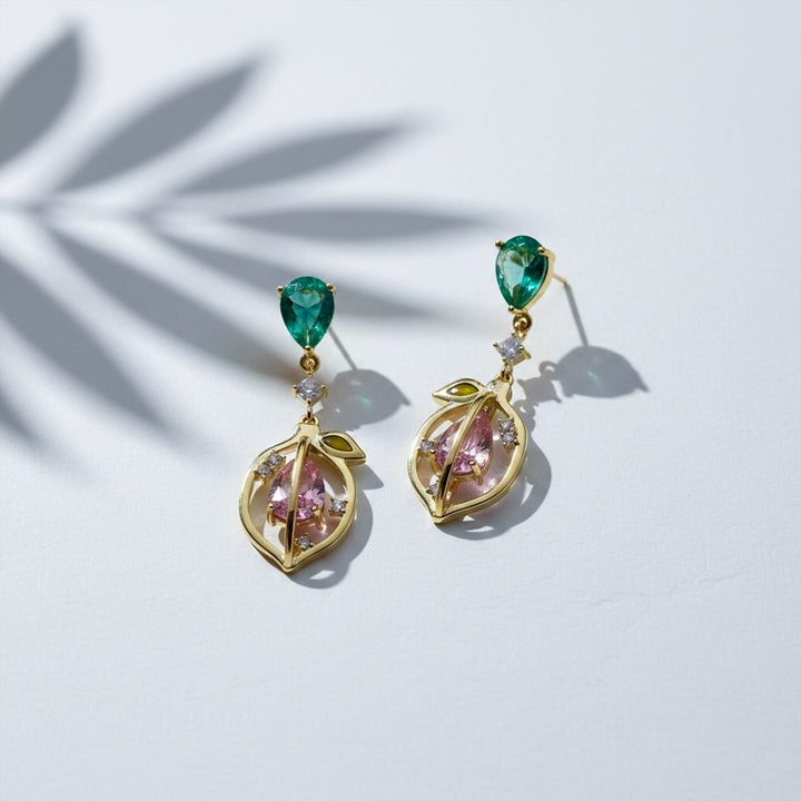 Emerald Blossom Drop Earrings GWE -102